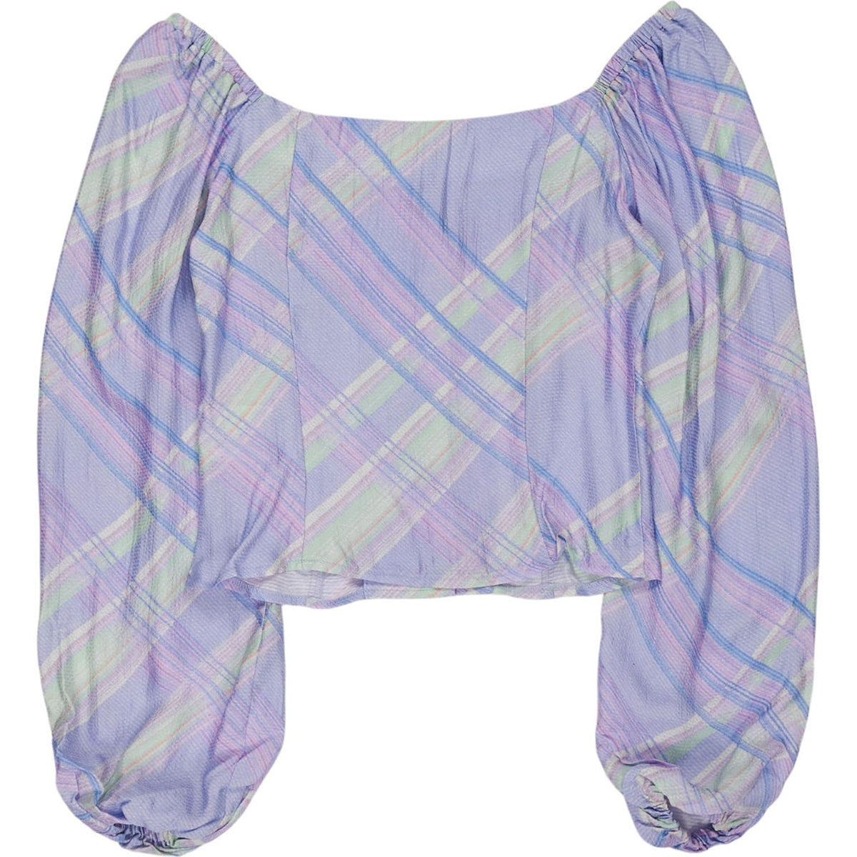 Omnes Purple Check Blouse