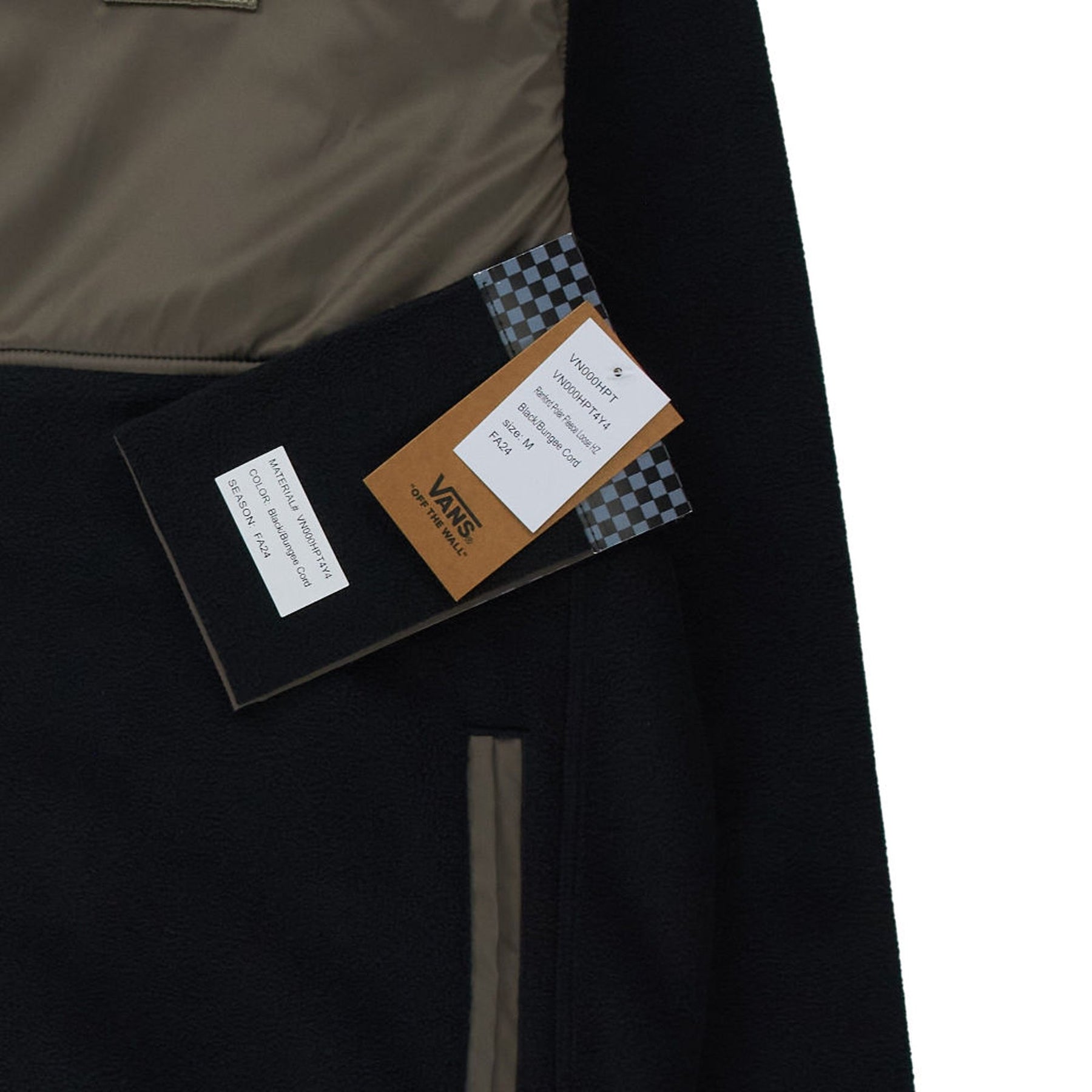 Vans Black Brown Fleece Jacket