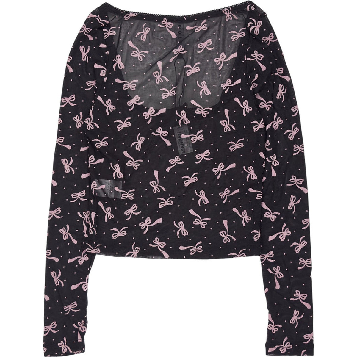 Motel Black Ditsy Ribbon Amati Top