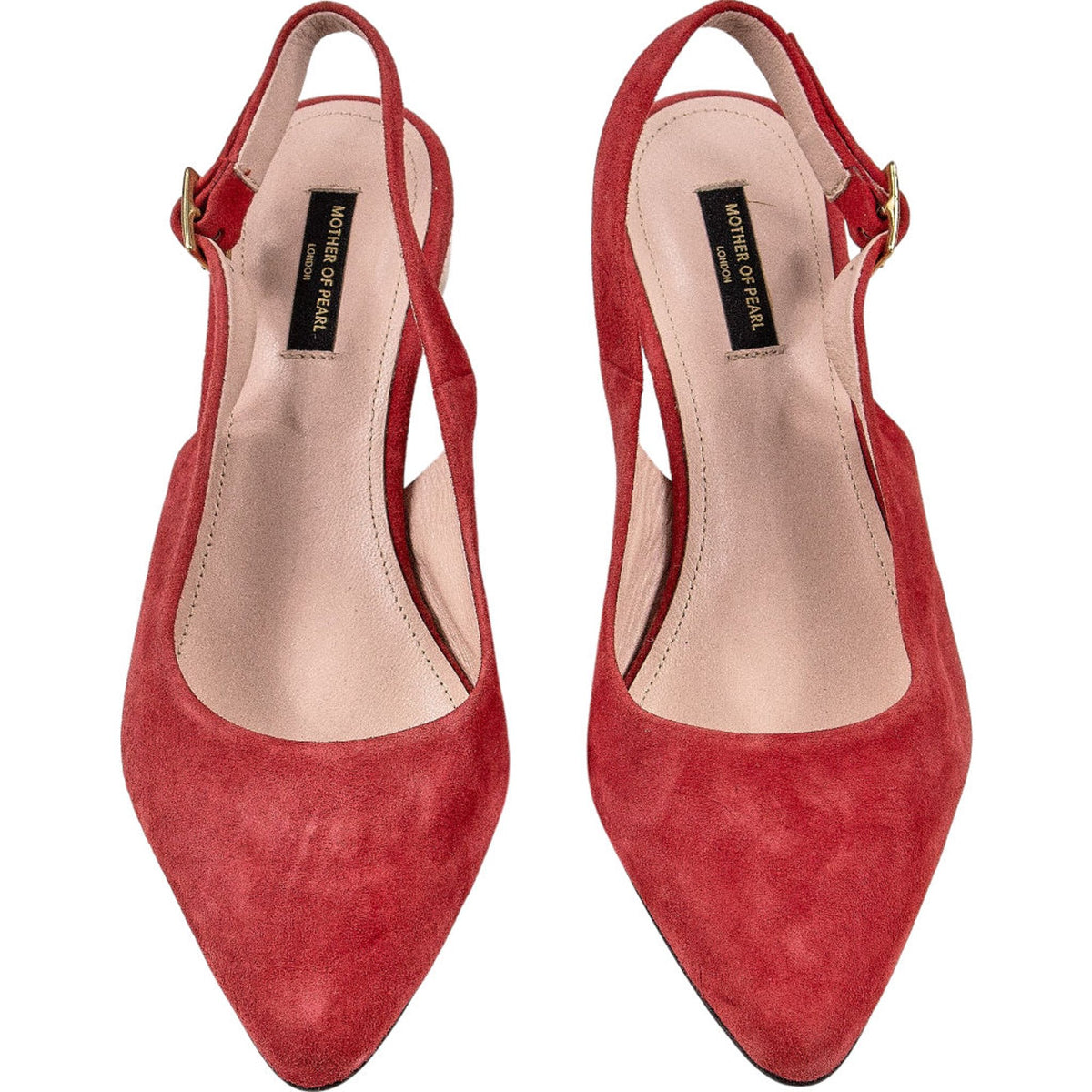 Mother of Pearl Red Suede Heels EU 37
