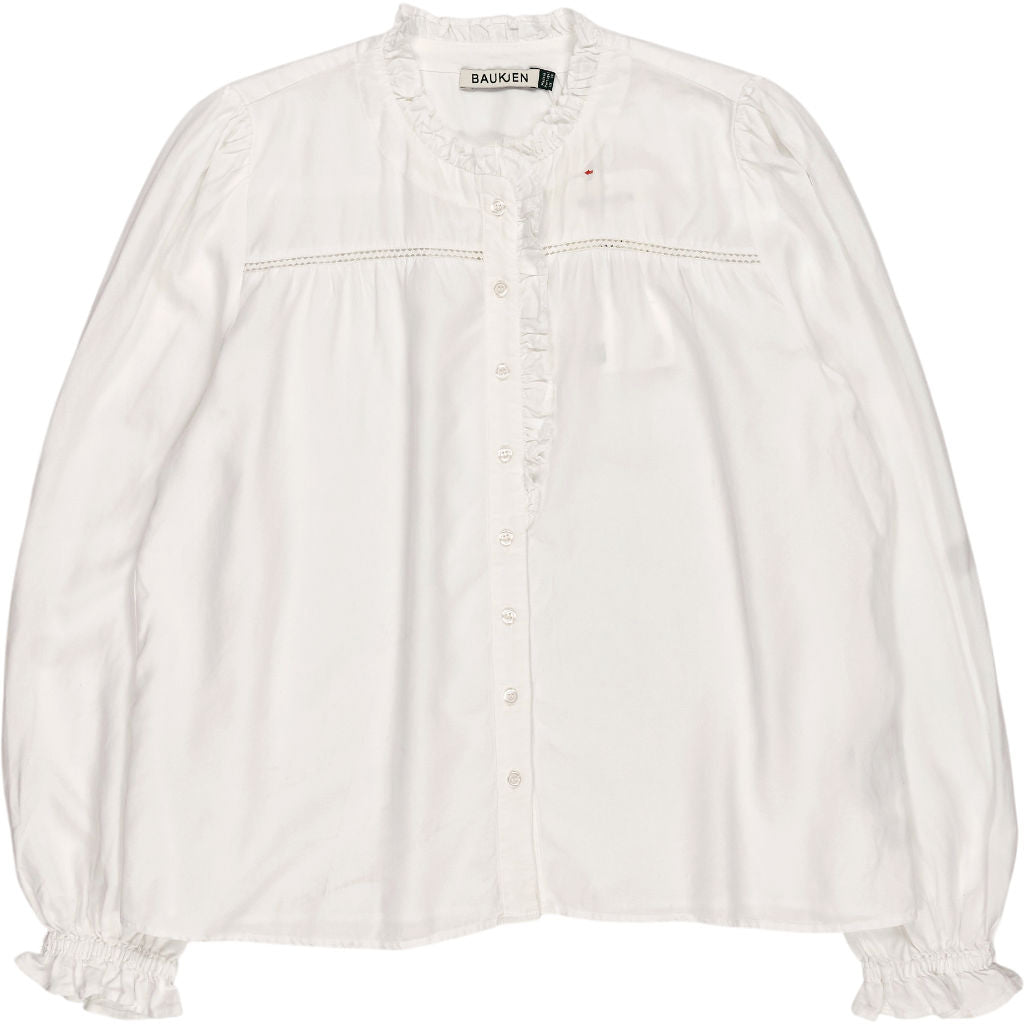 Baukjen White Estela Broderie Detail Blouse