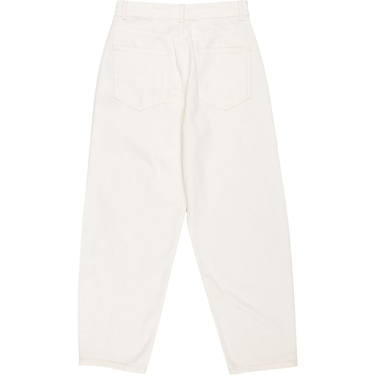 Baukjen White Organic Barrel Leg Jeans