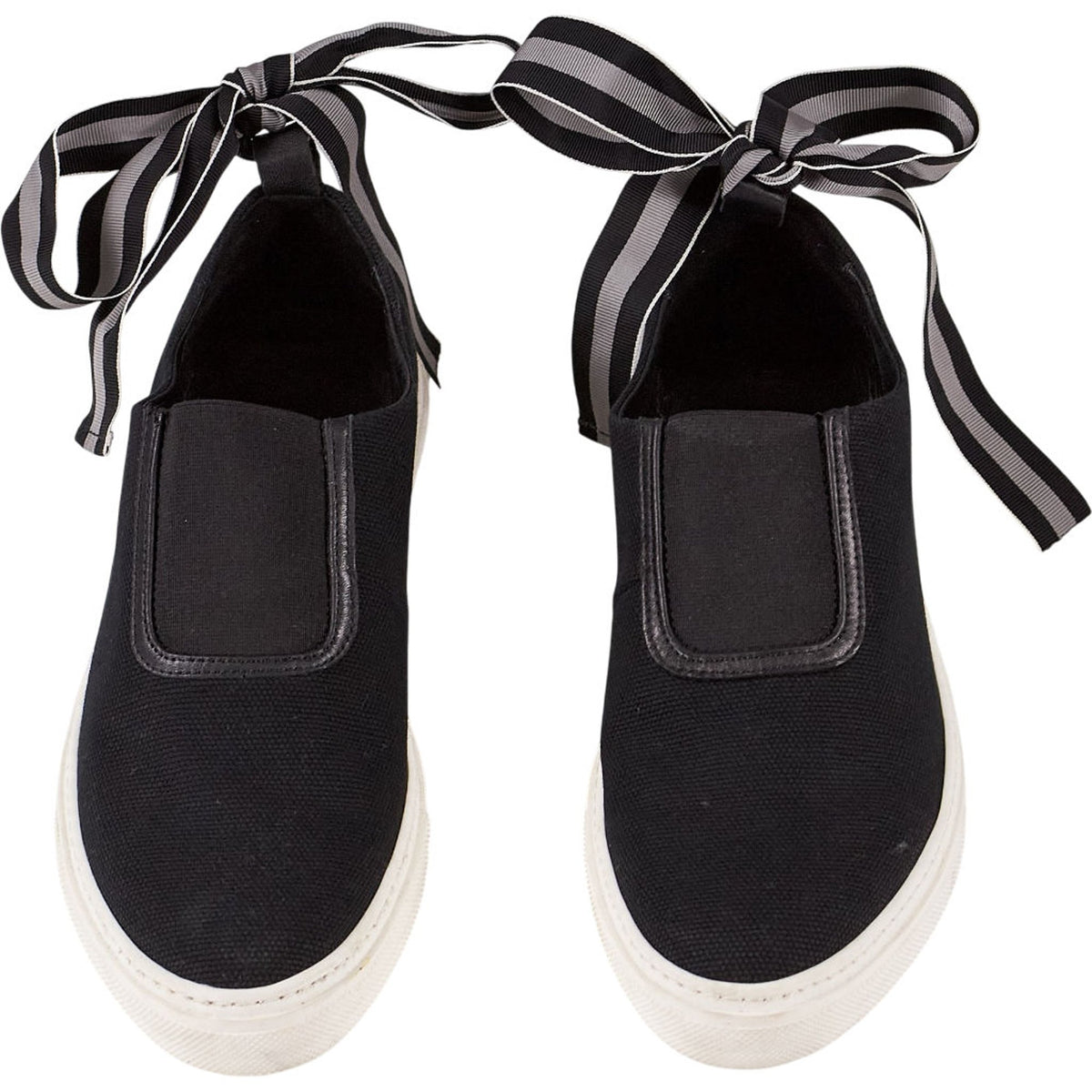 Mother of Pearl Black Slip-On Trainers