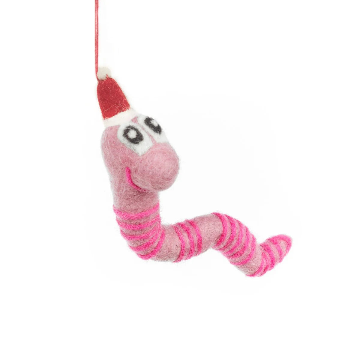 Handmade Felt Wrigley the Worm Decoration
