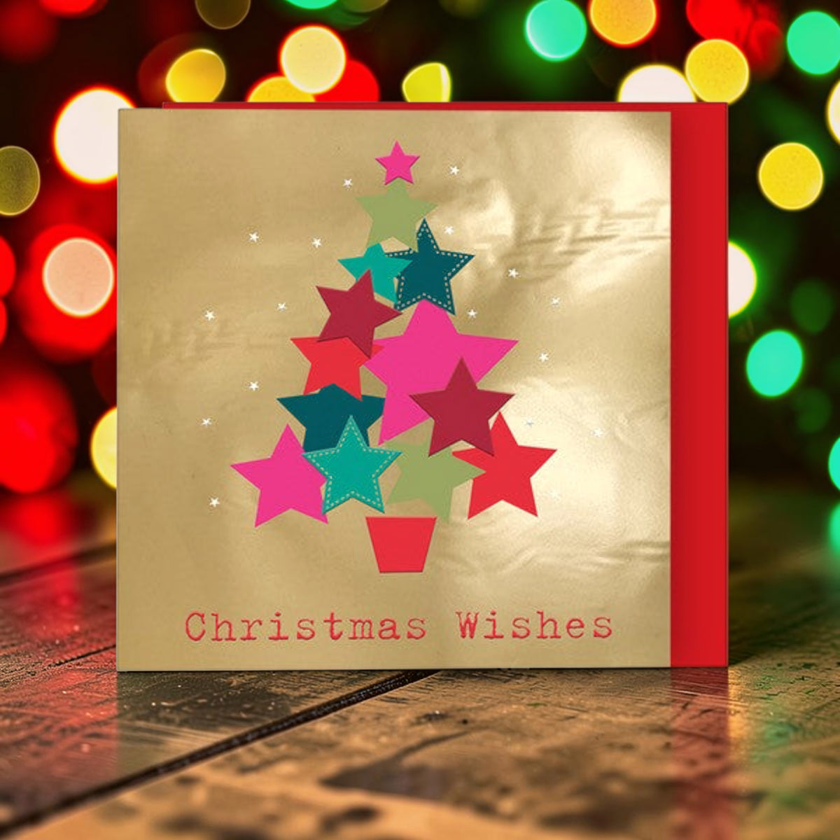 Modern Star Christmas Tree Cards- pack of 8