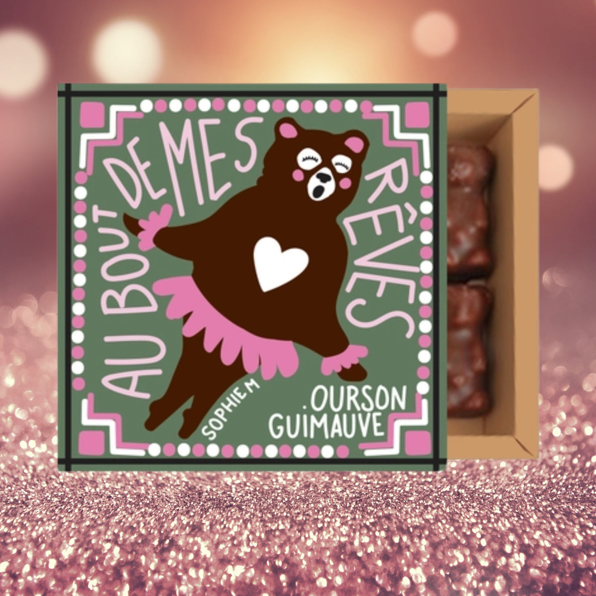 French Chocolate Marshmallow Bears Gift Box