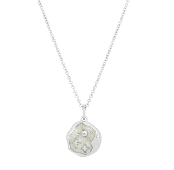 Pink Opal and Pearl Enamel Starry Night Necklace - 2 colours