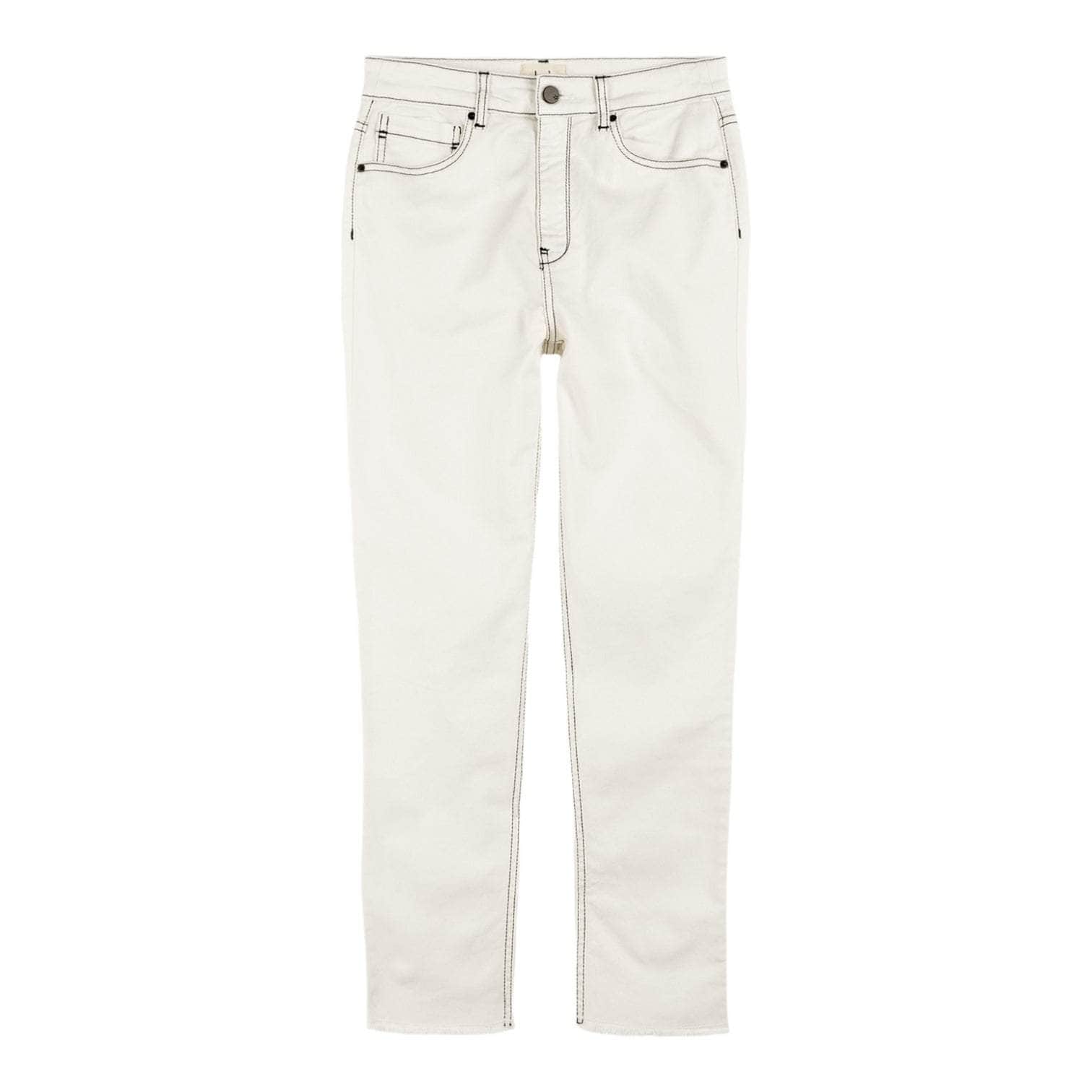 Hush White "Lenny" Straight Leg Jeans