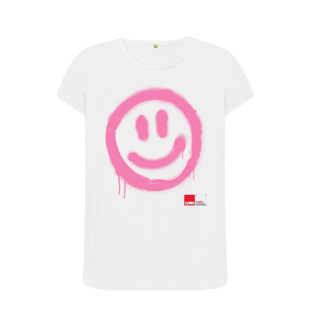 White Smiley Face Top