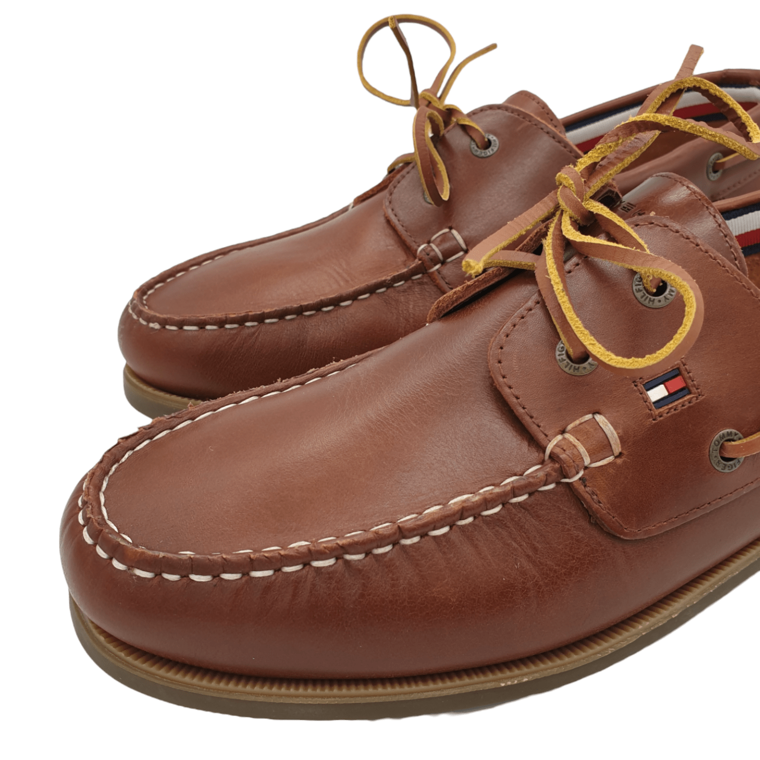 Tommy Hilfiger Brown Leather Deck Shoes