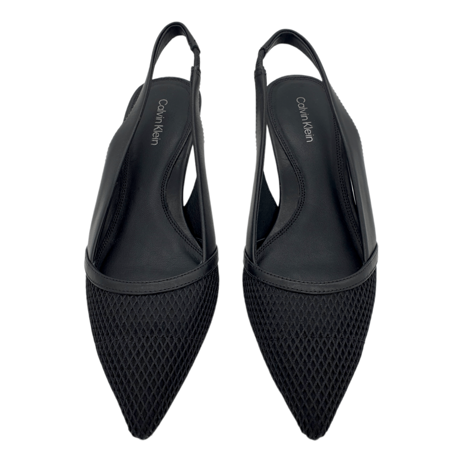 Calvin Klein Black Kitten Heel Slingback Shoes