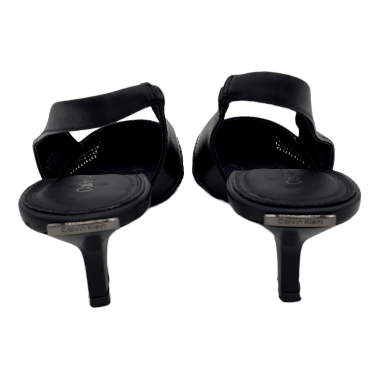 Calvin Klein Black Kitten Heel Slingback Shoes