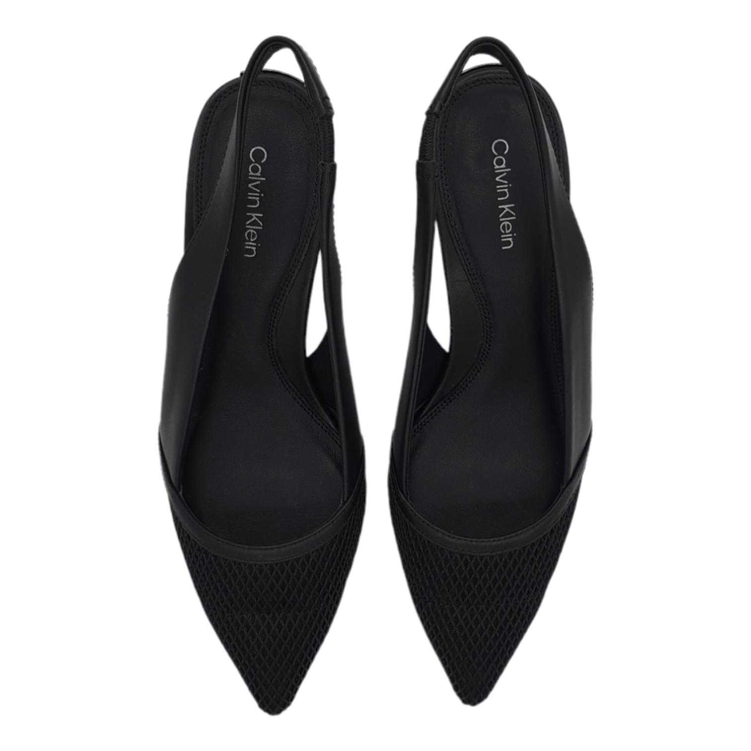 Calvin Klein Black Kitten Heel Slingback Shoes