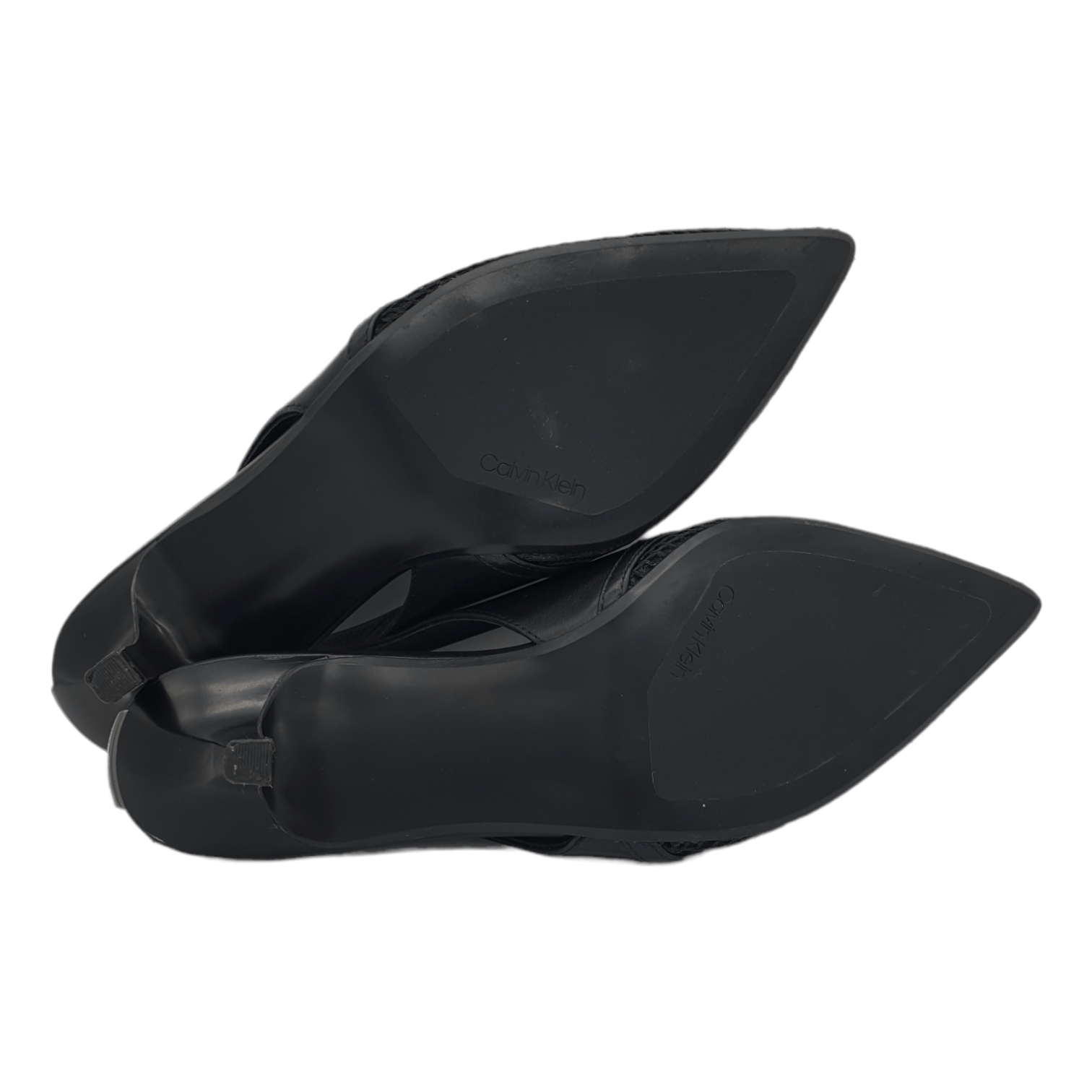 Calvin Klein Black Kitten Heel Slingback Shoes