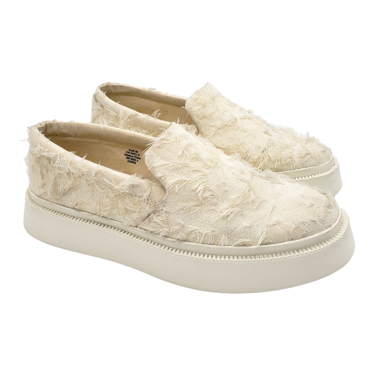 COS Off-White Fringed Flatforms