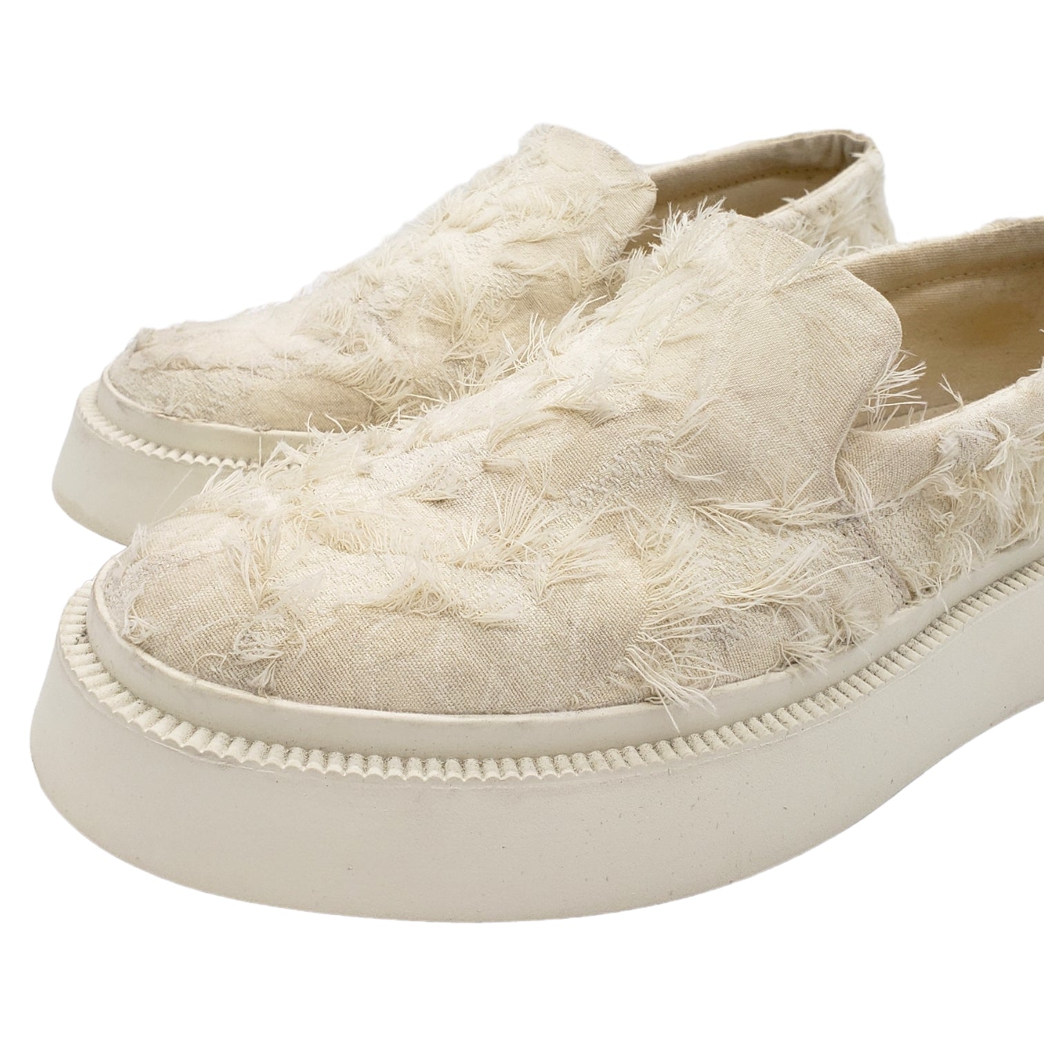 COS Off-White Fringed Flatforms
