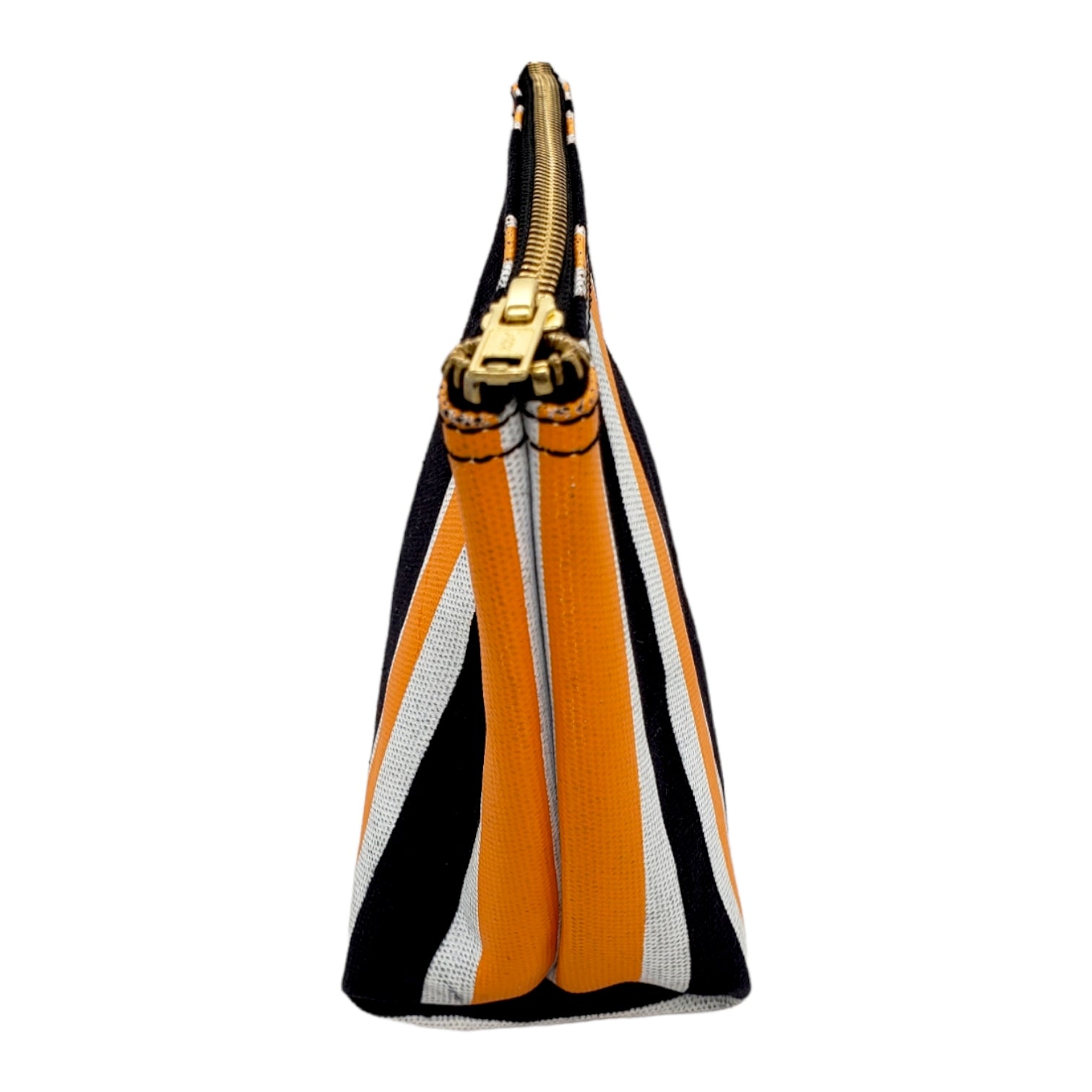 Deadly Ponies Black & Orange Striped Wash Bag