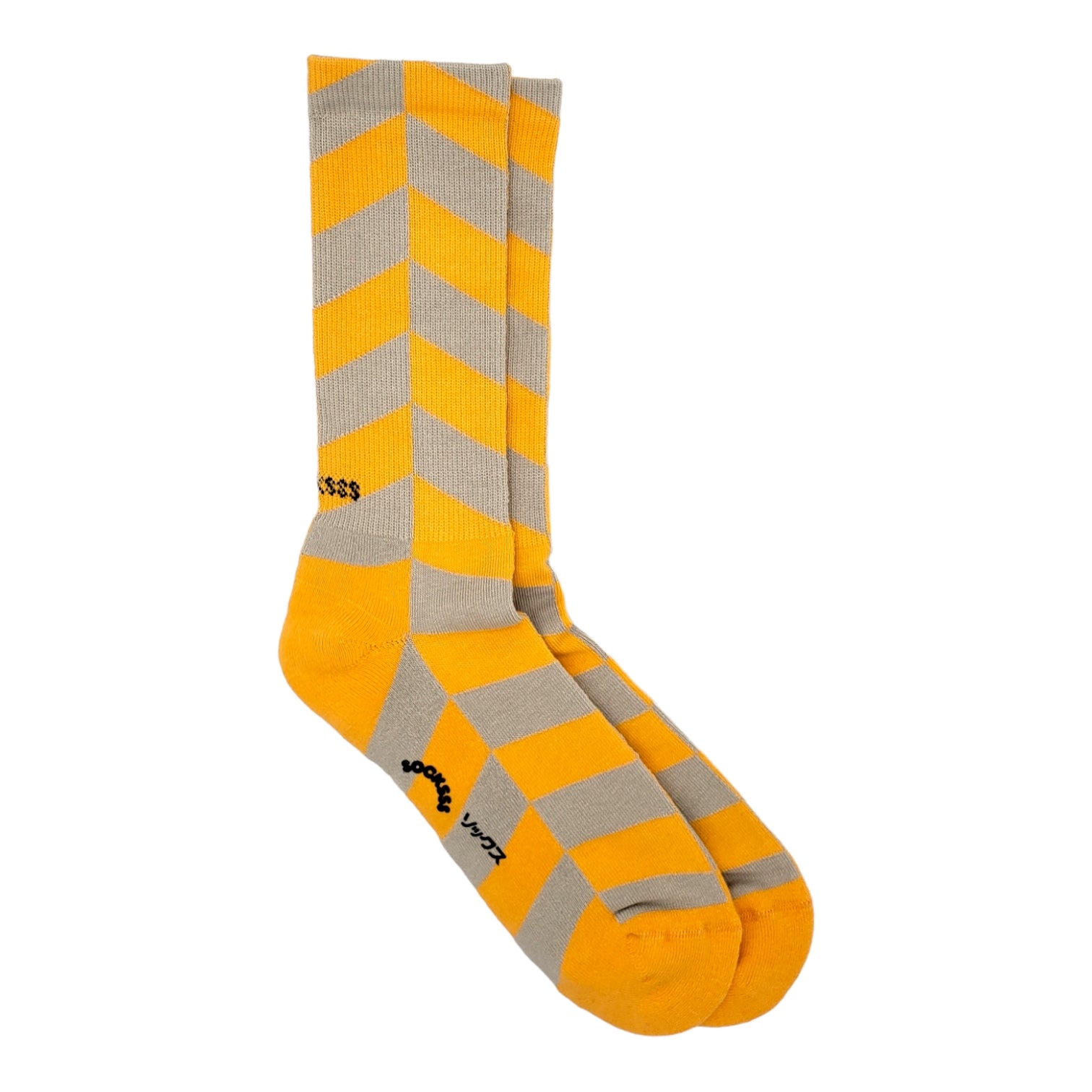 SockSSS Orange & Brown Spaghetti Socks