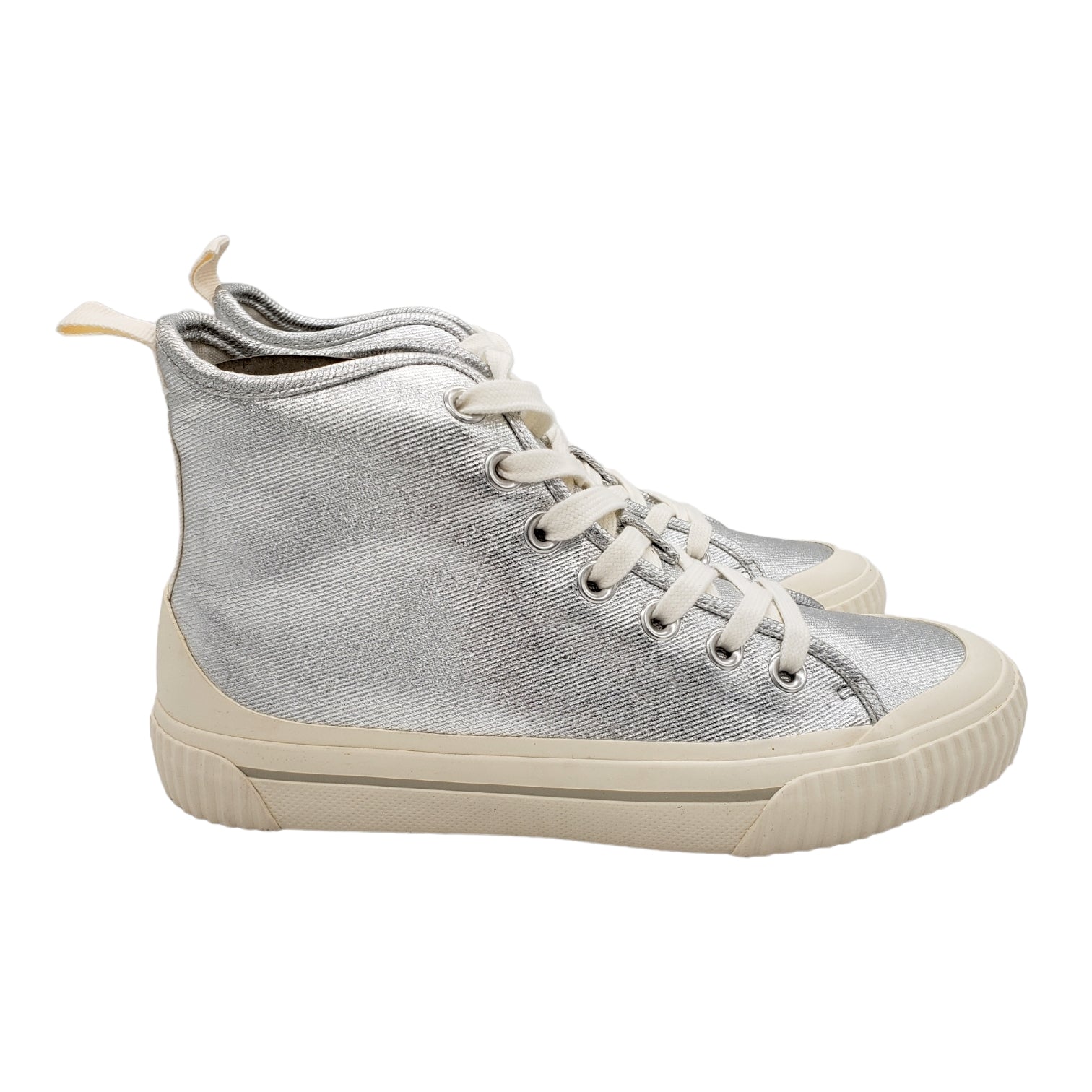 Hush Silver Skye Hi Top Trainers