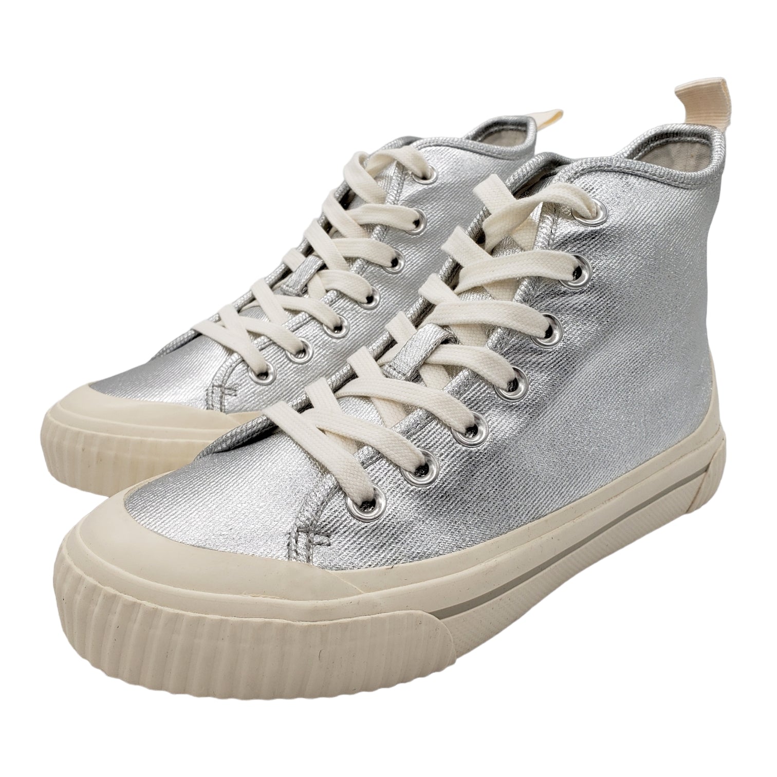Hush Silver Skye Hi Top Trainers