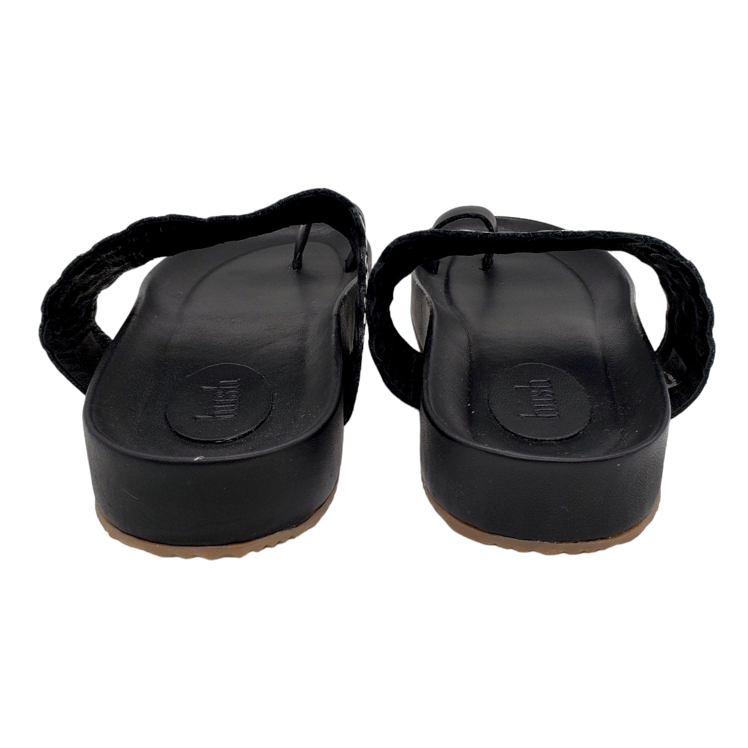 Hush Black Lisle Studded Sandals
