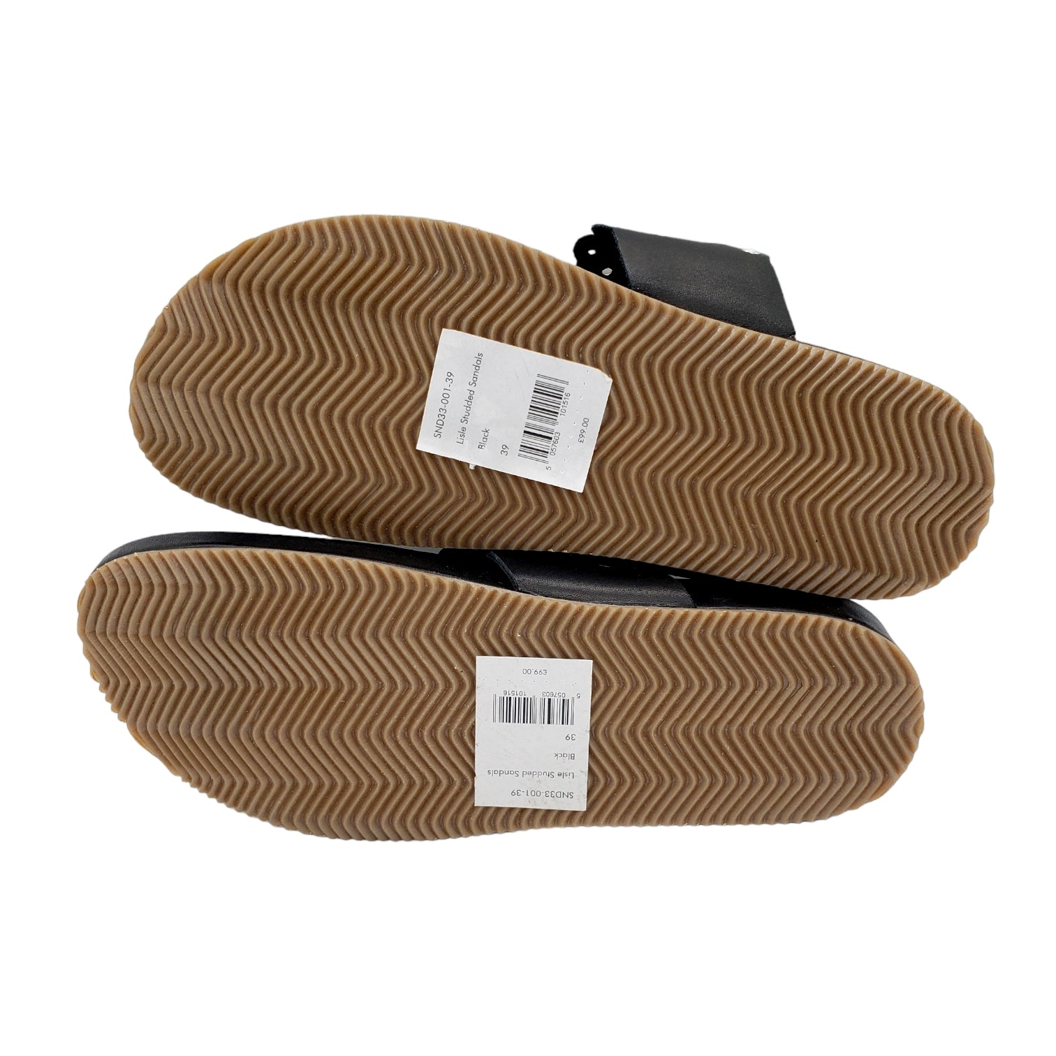 Hush Black Lisle Studded Sandals