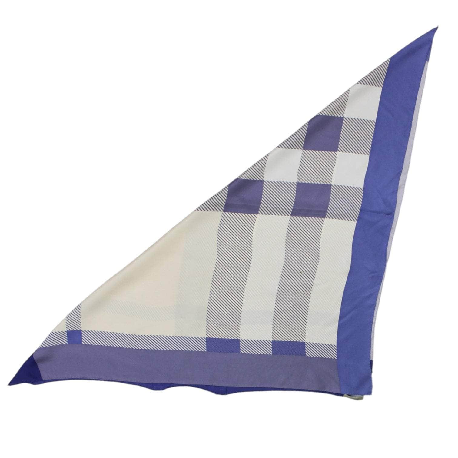 Vintage Burberry Blue Chequerboard Silk Scarf