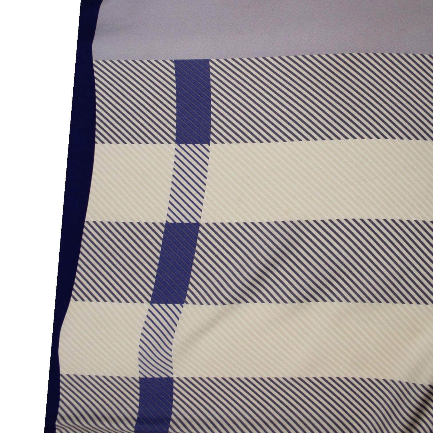 Vintage Burberry Blue Chequerboard Silk Scarf