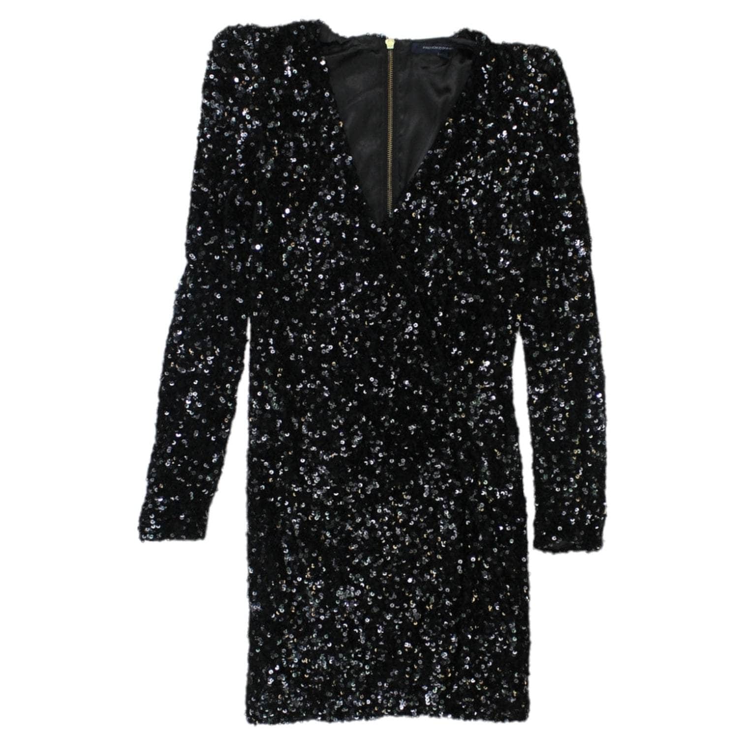 French Connection Black Sequin Dress Shop from Crisis Online