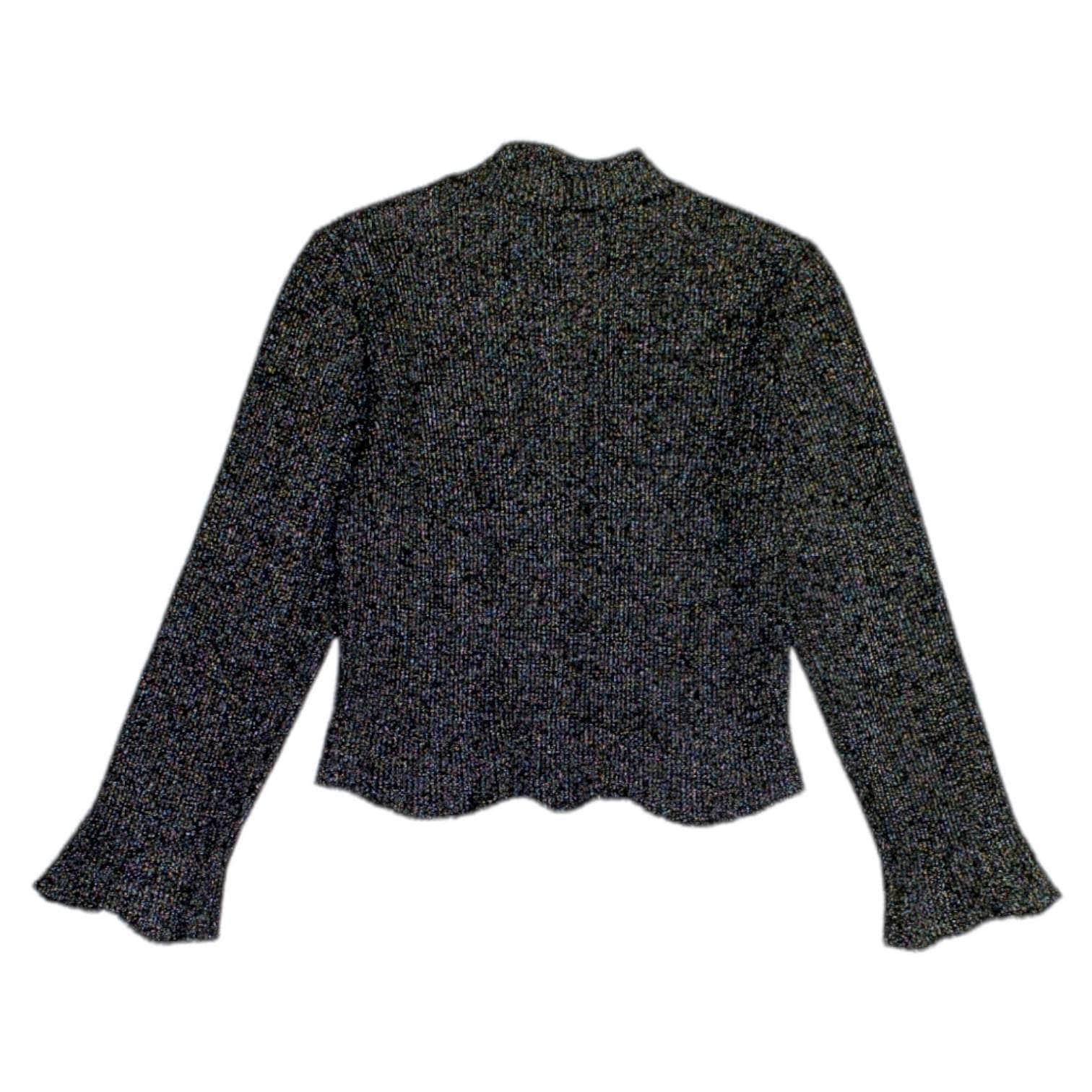 Balenciaga Black with Lurex Skinny Rib Jumper