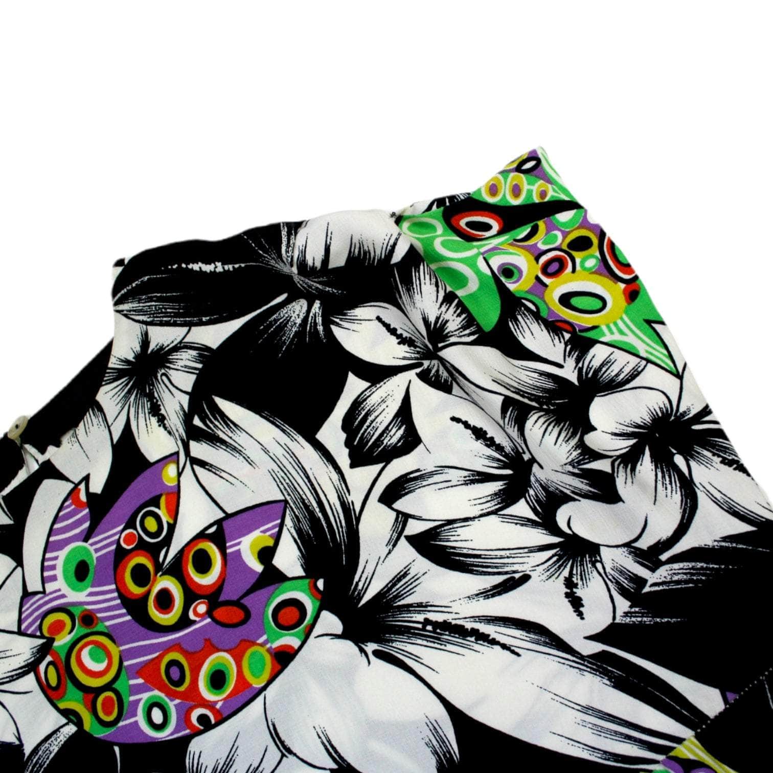 Vintage Black Floral & Pop Art Top