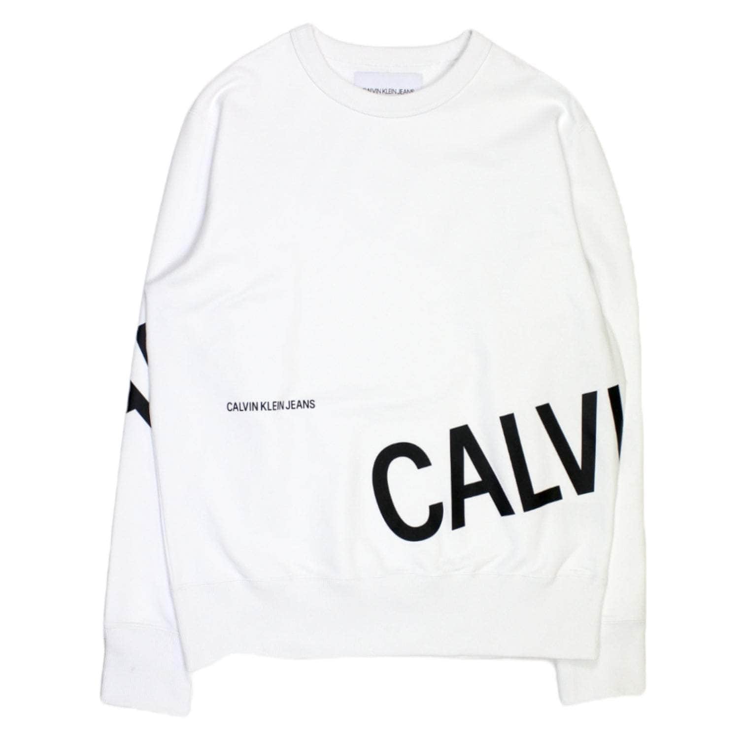 Of anders Interpretatief munt Calvin Klein White Logo Sweatshirt | Shop from Crisis Online