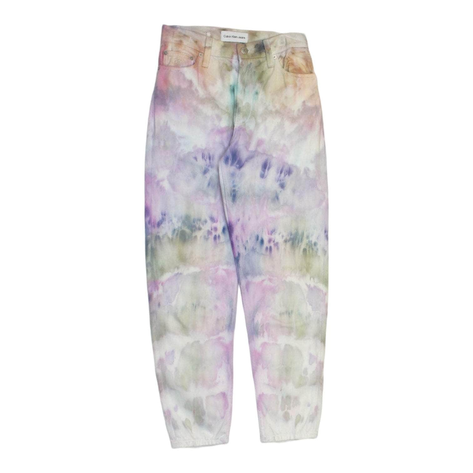 Calvin Klein Purple Tie Dye High Waist Jeans