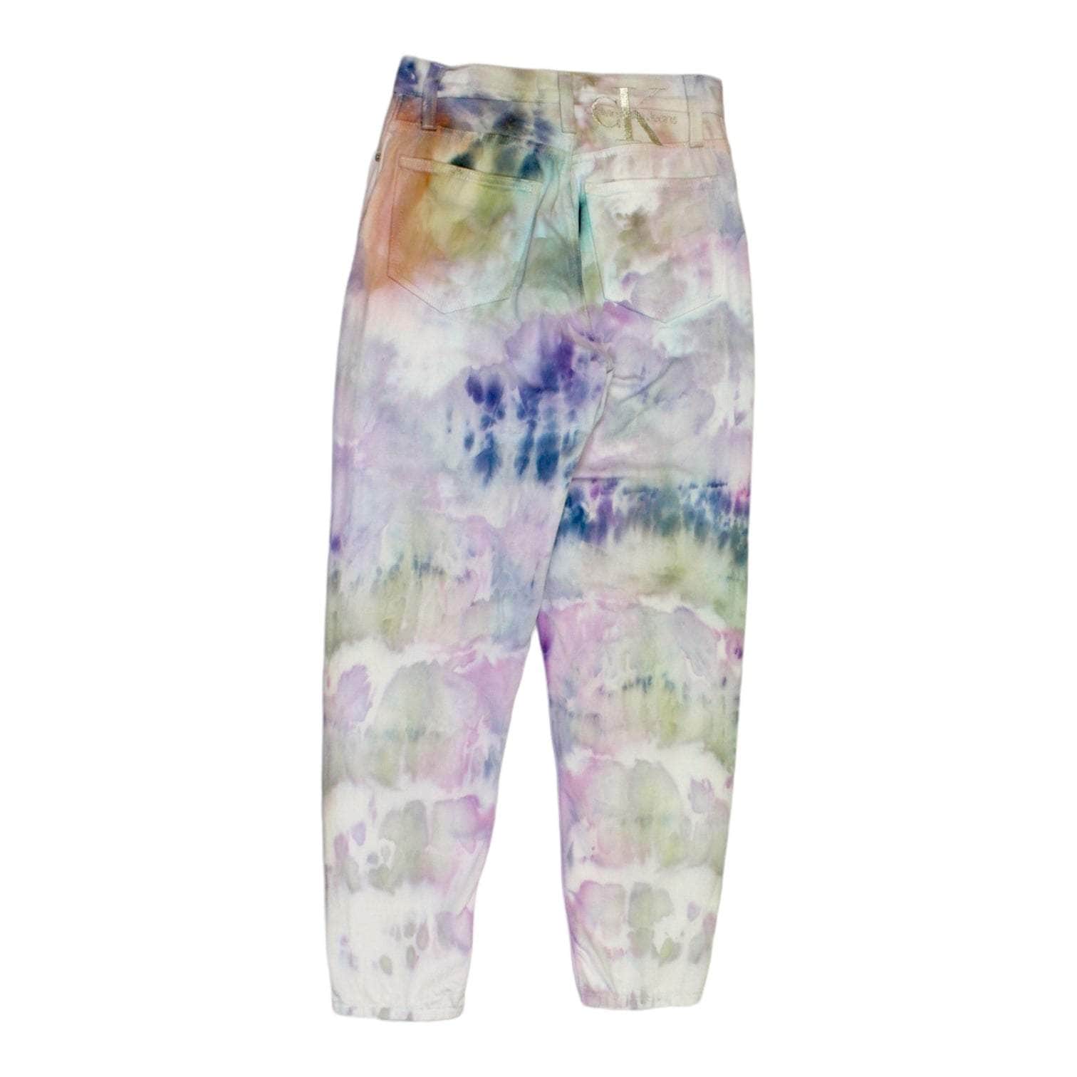 Calvin Klein Purple Tie Dye High Waist Jeans