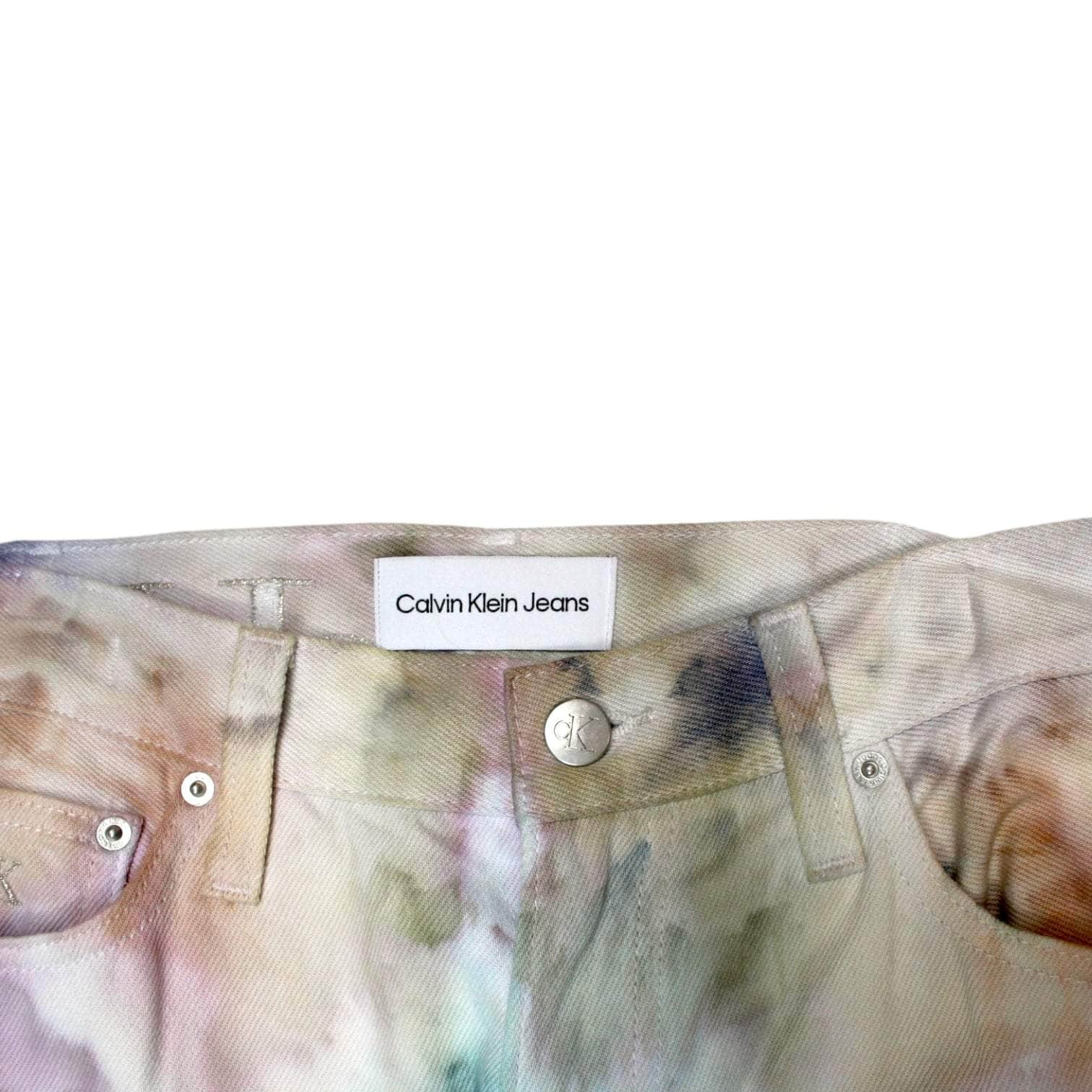 Calvin Klein Purple Tie Dye High Waist Jeans