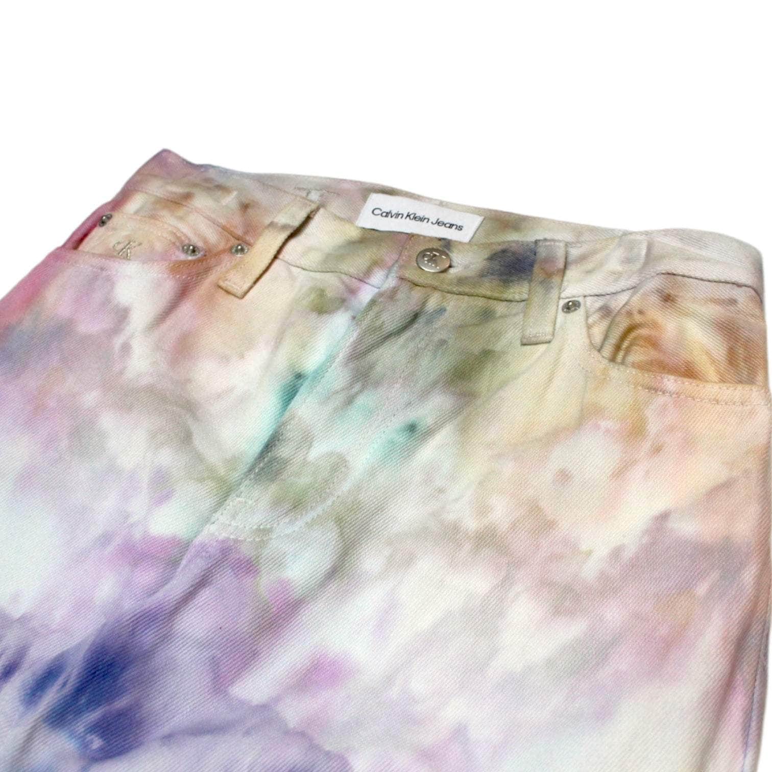 Calvin Klein Purple Tie Dye High Waist Jeans