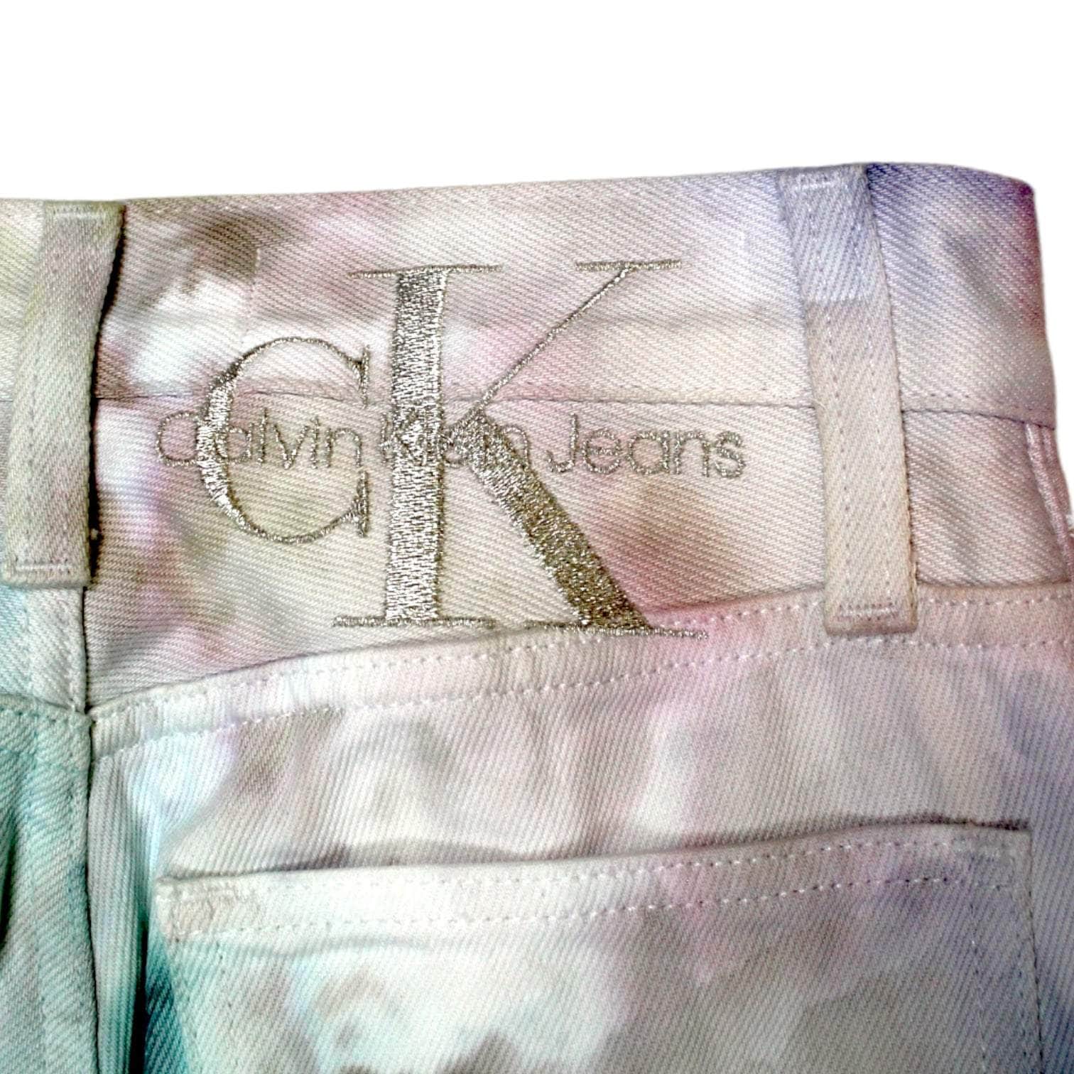 Calvin Klein Purple Tie Dye High Waist Jeans