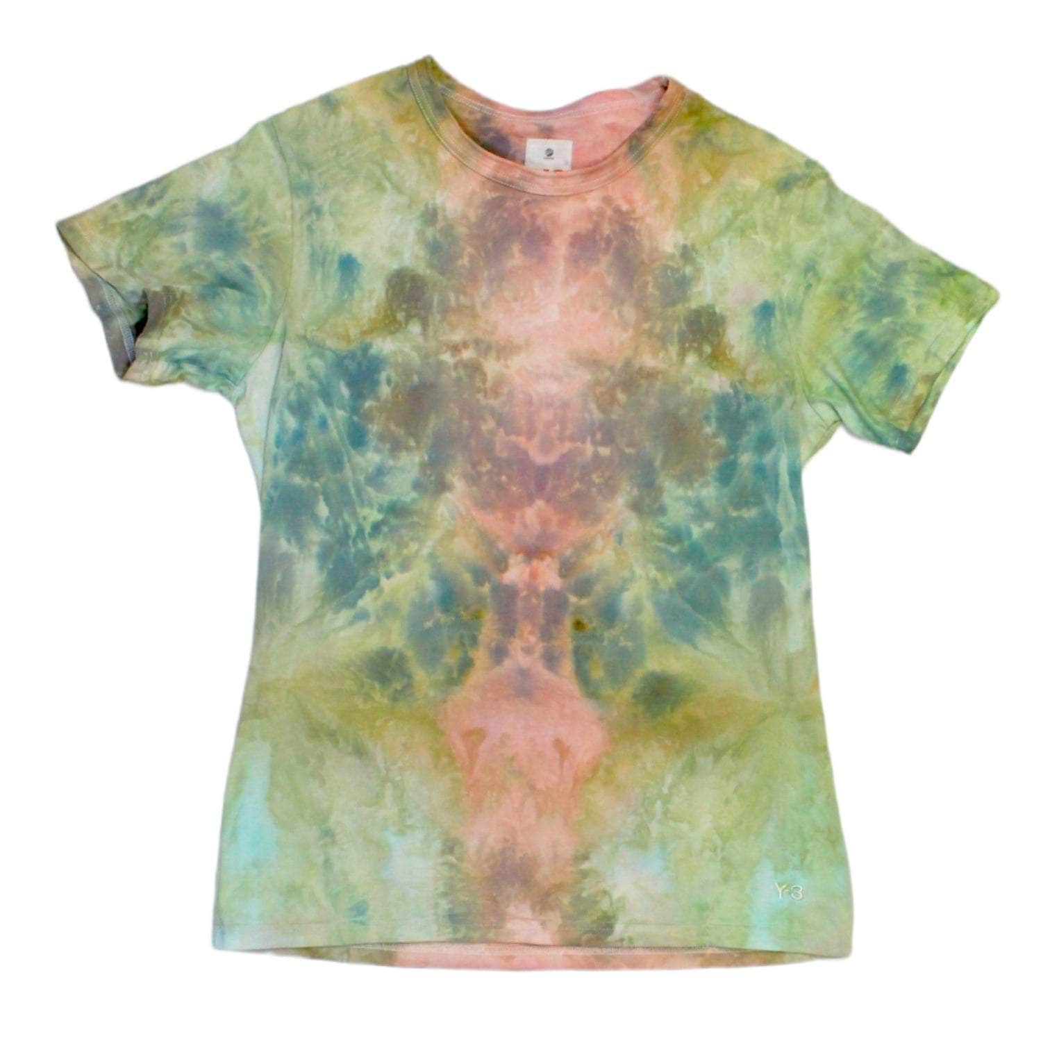 Adidas Y-3 Peach & Green Tie Dye T-Shirt