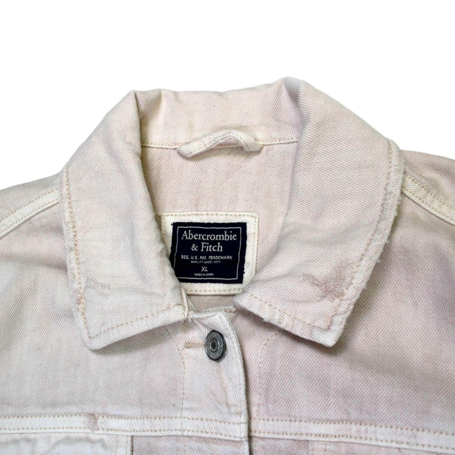 Abercrombie & Fitch Pink Denim Jeans Jacket