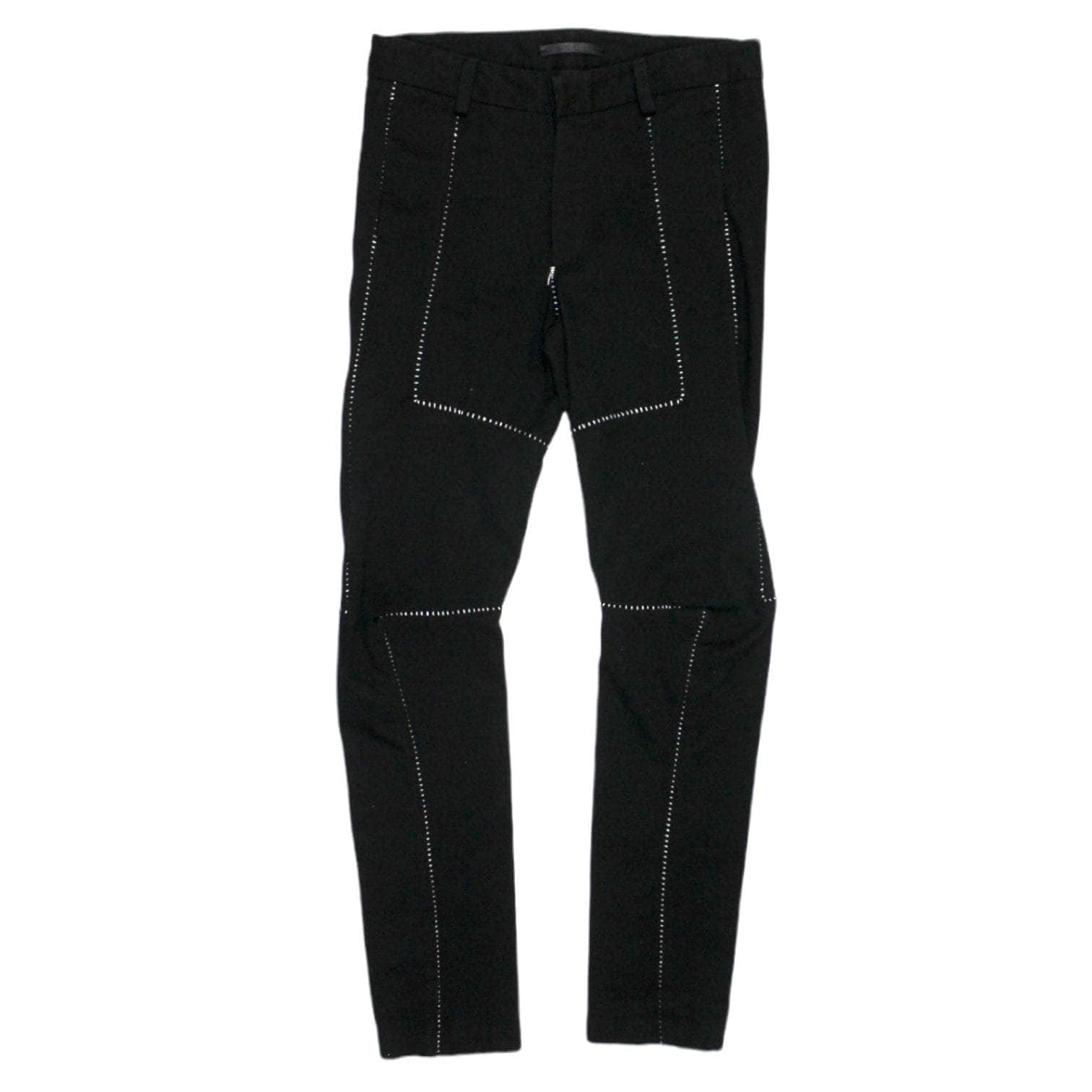 Black with best sale white stitching pants