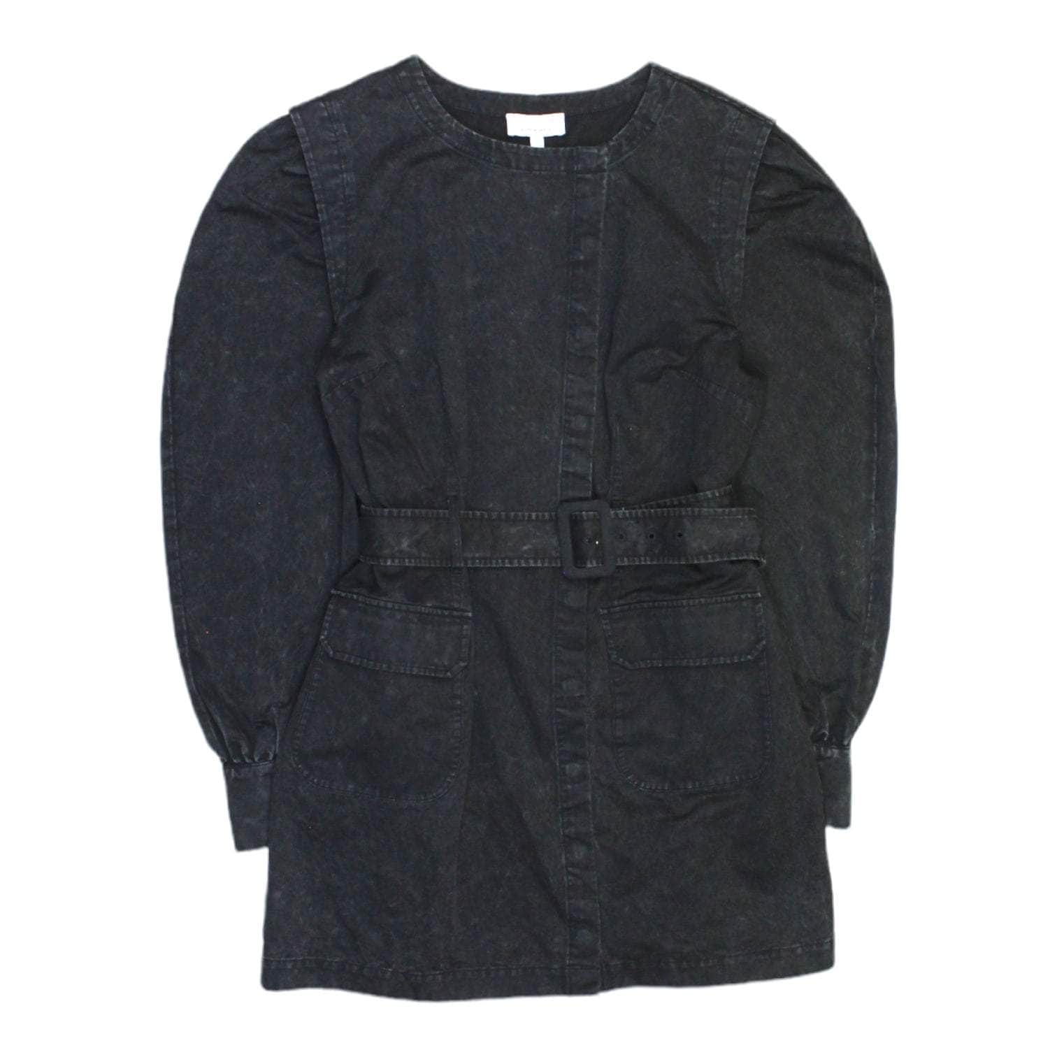 & Other Stores Black Belted Midi Dress