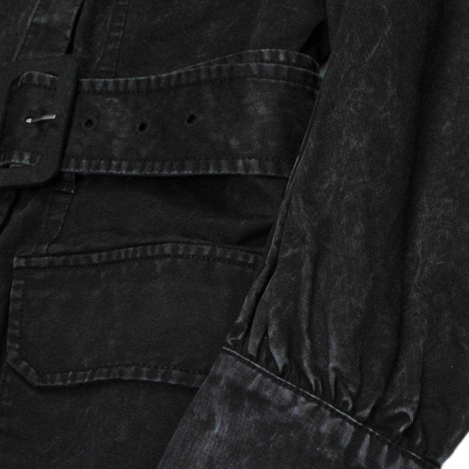 & Other Stories Black Belted Mini Dress