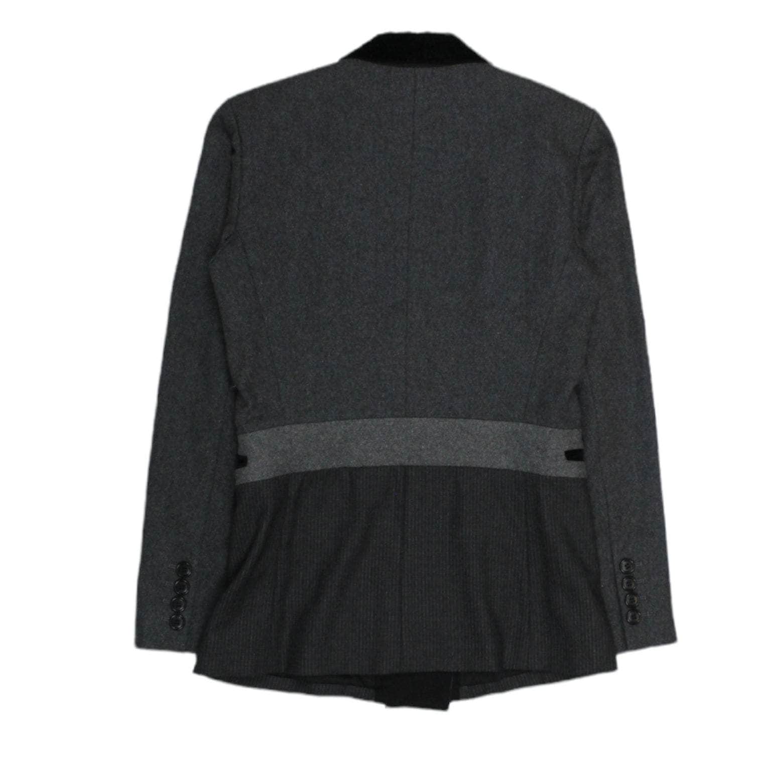 DKNY Grey & Black Multi Fabric Jacket