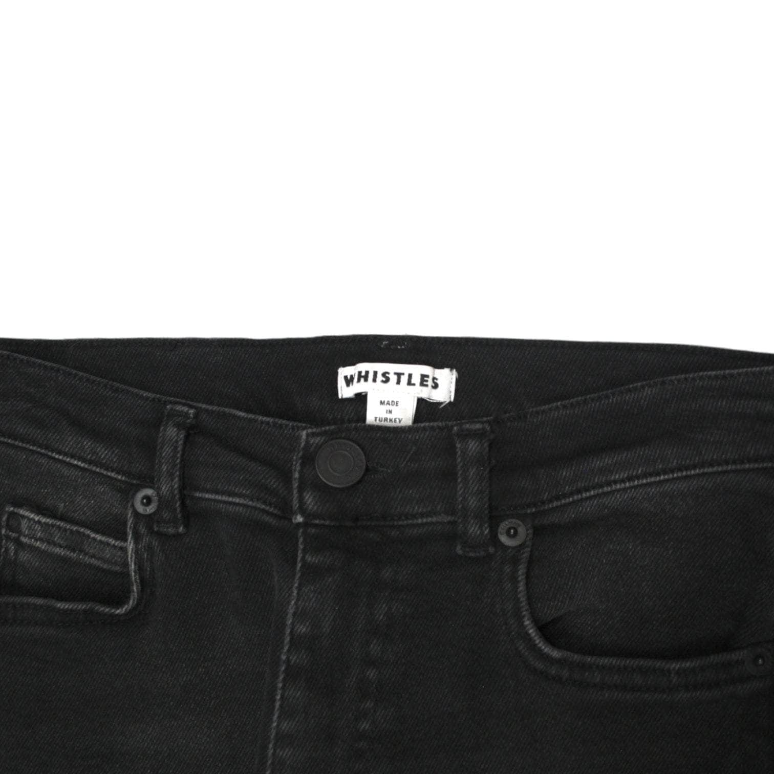 Whistles Black Washed Denim Skinny Jeans