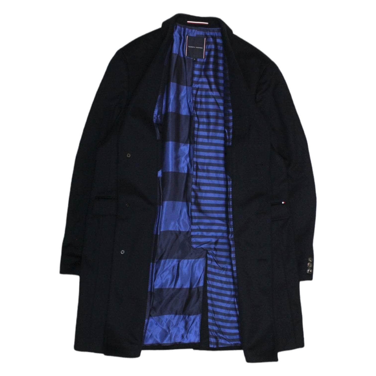 Tommy Hilfiger Navy 3/4 Wool Coat