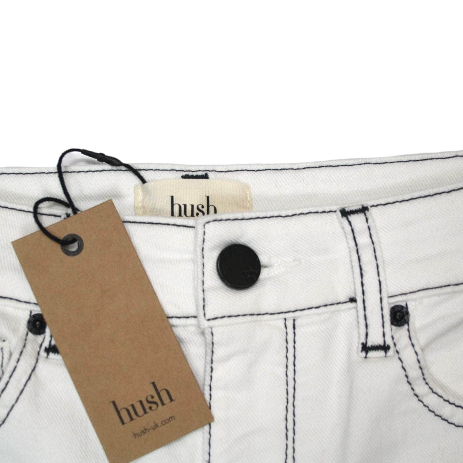 Hush White "Lenny" Straight Leg Jeans