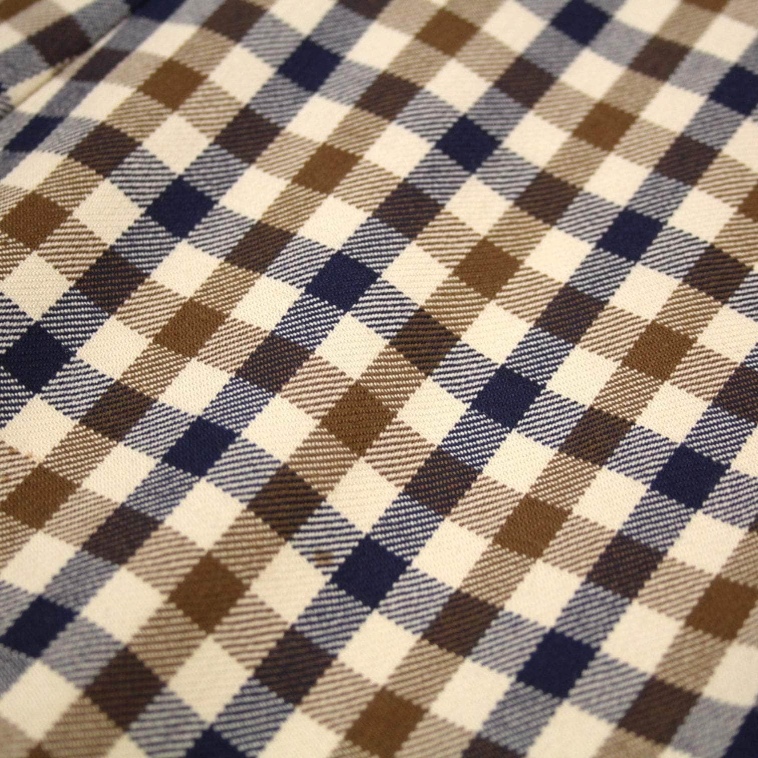 Vintage Aquascutum Cream & Blue Check Skirt