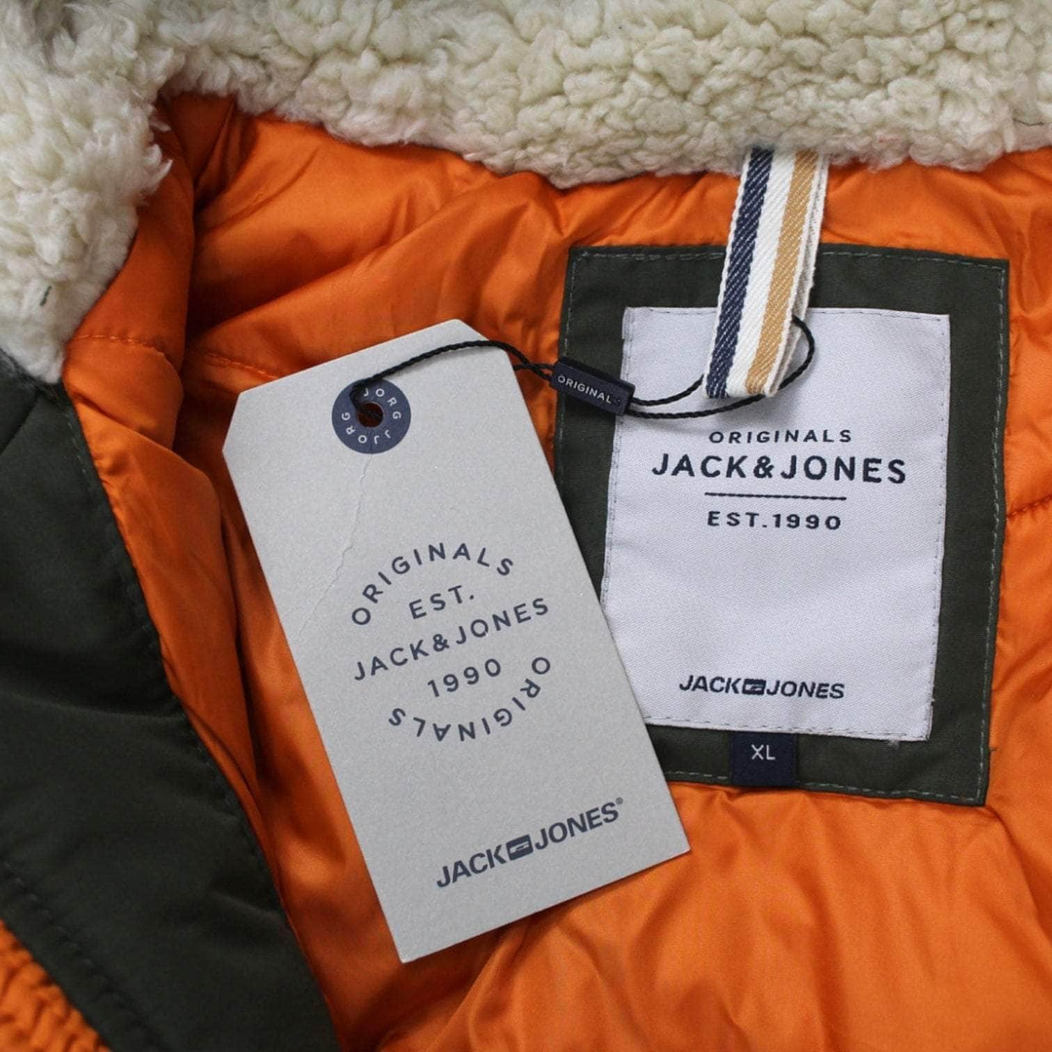 Jack & Jones Green Padded Parka Jacket