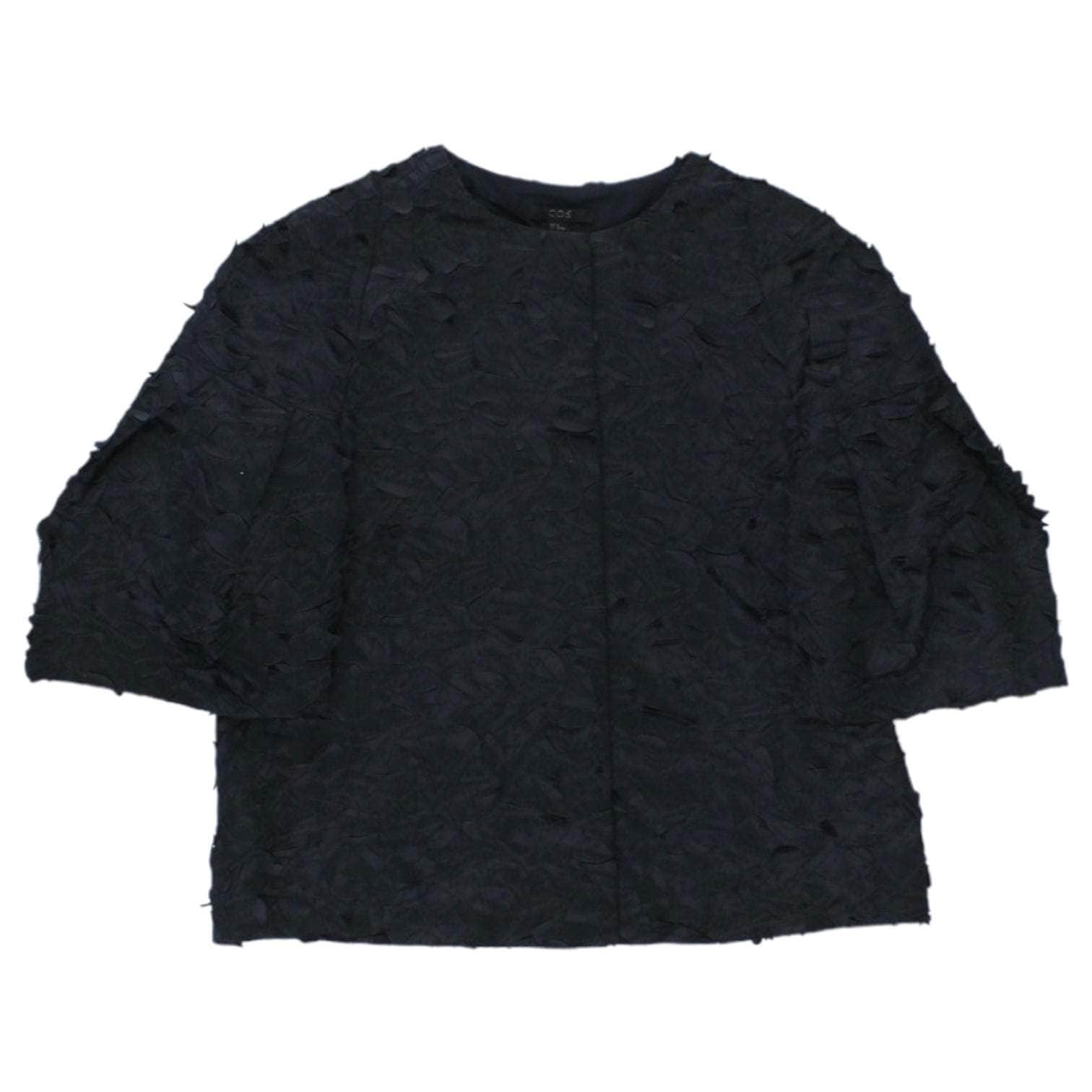 COS Black Laser Cut & Stitch Top
