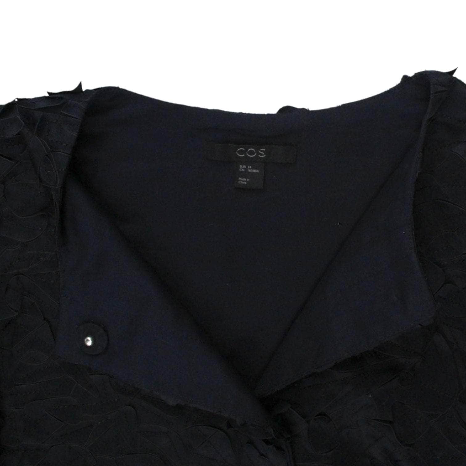 COS Black Laser Cut & Stitch Top